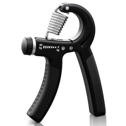 PORTENTUM Hand Grip Strengthener, Appareil de Renforcement du Grip avec Résistance Réglable 5-60kg, Poignee Musculation Avant Bras Main Poignet pour la Rééducation et le Renforcement Musculaire