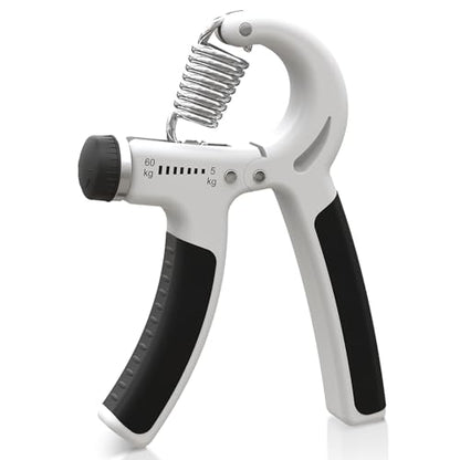 PORTENTUM Hand Grip Strengthener, Appareil de Renforcement du Grip avec Résistance Réglable 5-60kg, Poignee Musculation Avant Bras Main Poignet pour la Rééducation et le Renforcement Musculaire