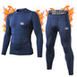 MeetHoo Ensemble de sous-vêtements Thermiques Homme Baselayer, Manches Longues, Haut Maillot de Corps + Pantalon Bas Hiver Ski Sport