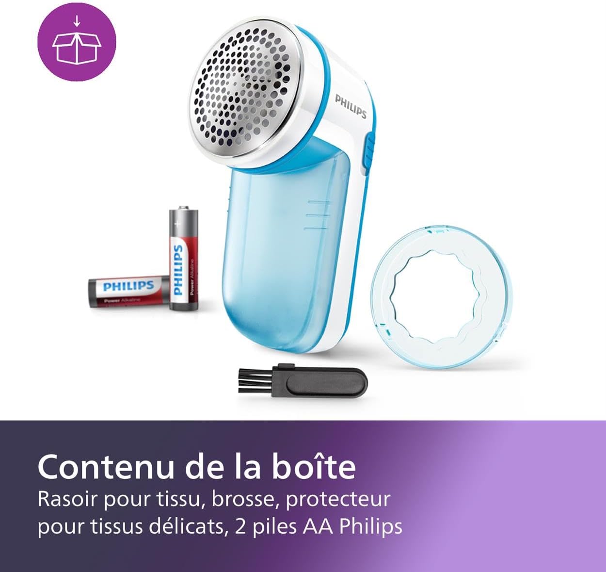 Philips Rasoir Anti-bouloche et Anti-Peluche - Bleu (GC026/00)