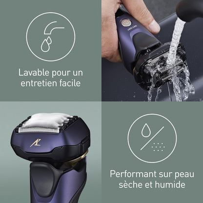 Panasonic Series 800 ES-LV67 Personalcare Rasoir 5 Lames dont 2 de finition externes Wet & Dry 4 accessoires 51 min d'autonomie 1 heure de charge Moteur linéaire Bleu